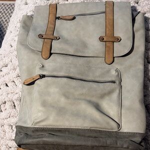 JACKSON Gray and Tan Tote Bag